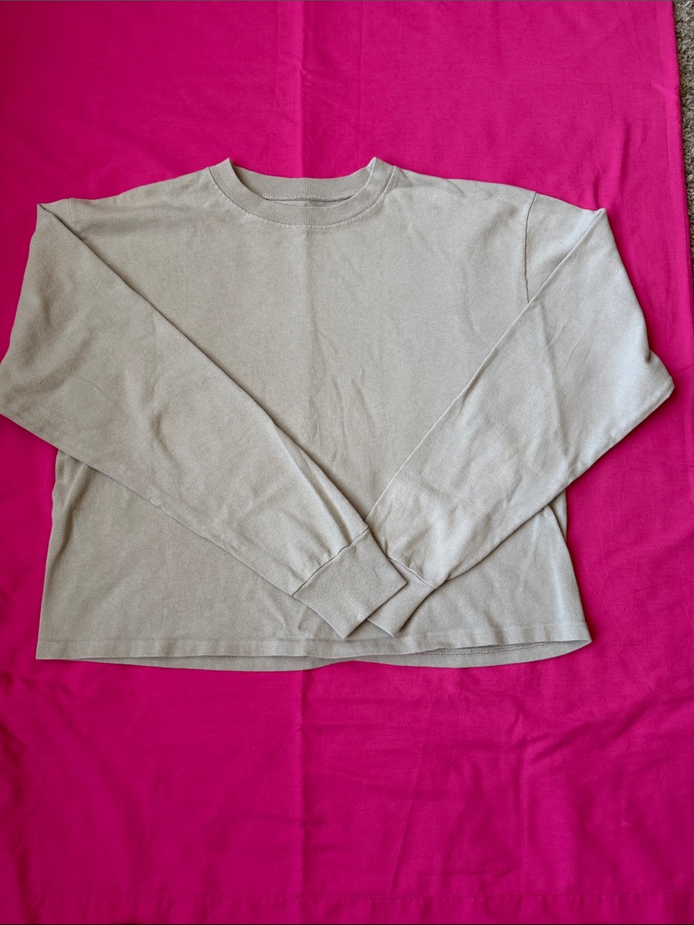 Brandy Melville Beige Crewneck Sweatshirt